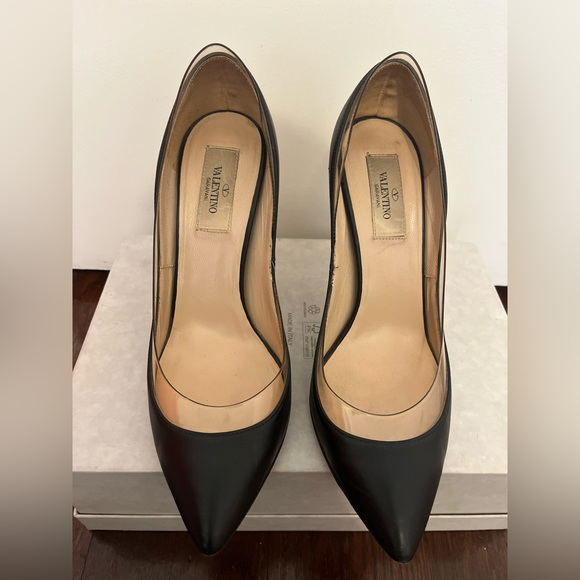 Valentino Black Leather Heels - Picture 6 of 7